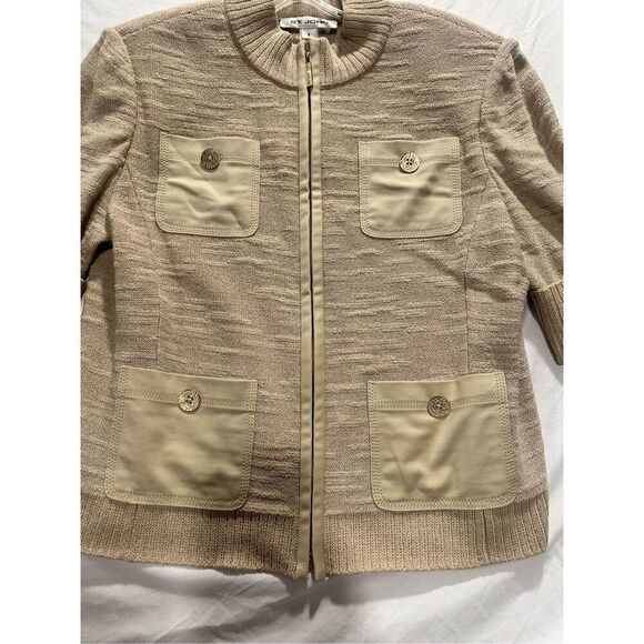 Gorgeous St. John Birge Wool Blend Zipper Jacket, size Small - Picture 3 of 11